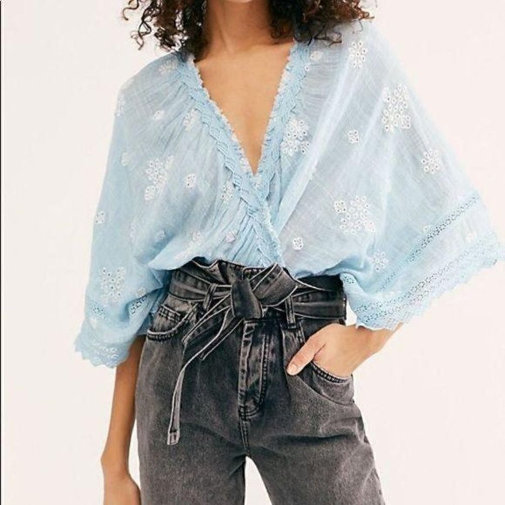 Free People Love Somebody Gauze Top in
Misty Morning